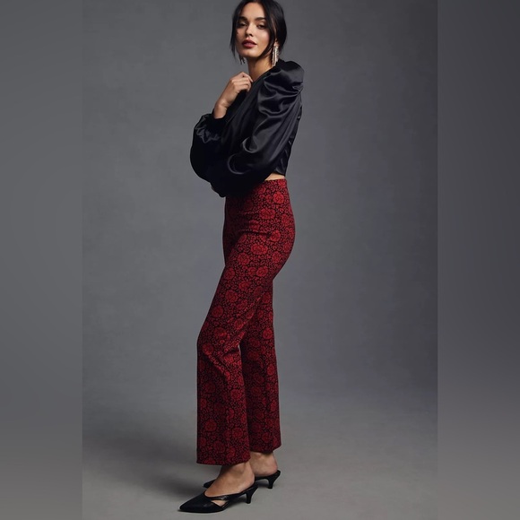 Anthropologie Maeve The Margot Kick-Flare Cropped Pants Size Small - Picture 1 of 12